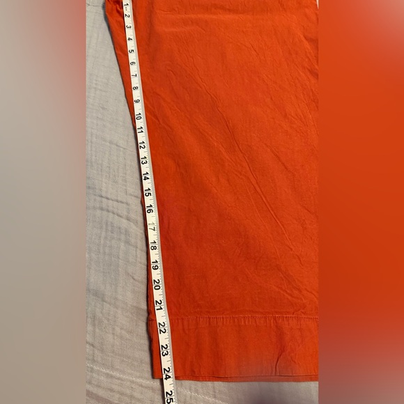 18W Maeve by Anthropologie The Colette Cropped Wide-Leg High-rise Pants Orange - Picture 10 of 10
